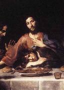 VALENTIN DE BOULOGNE St John and Jesus at the Last Supper oil painting artist